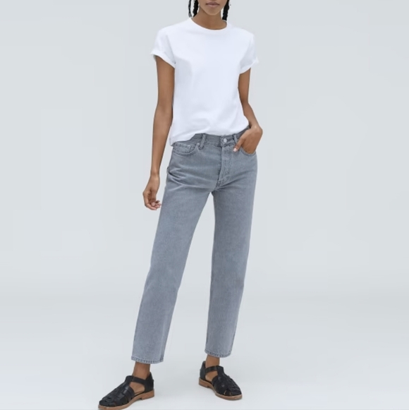 Everlane Rigid Slouch The Relaxed Fit Straight Jean Grey Women's 27 NWT - Picture 3 of 13